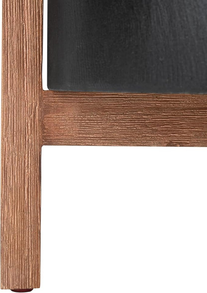 SAFAVIEH Outdoor Collection Jesper Natural/Black Concrete Planter