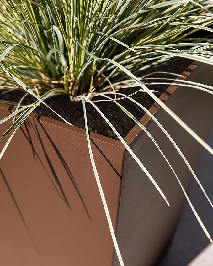 Veradek Pure Series Nobleton Plastic Planter - Large Pots for Indoor or Outdoor Porch/Patio | Durable All-Weather Use with Drainage Holes | Modern Planter Décor for Flowers, Shrubs, Trees