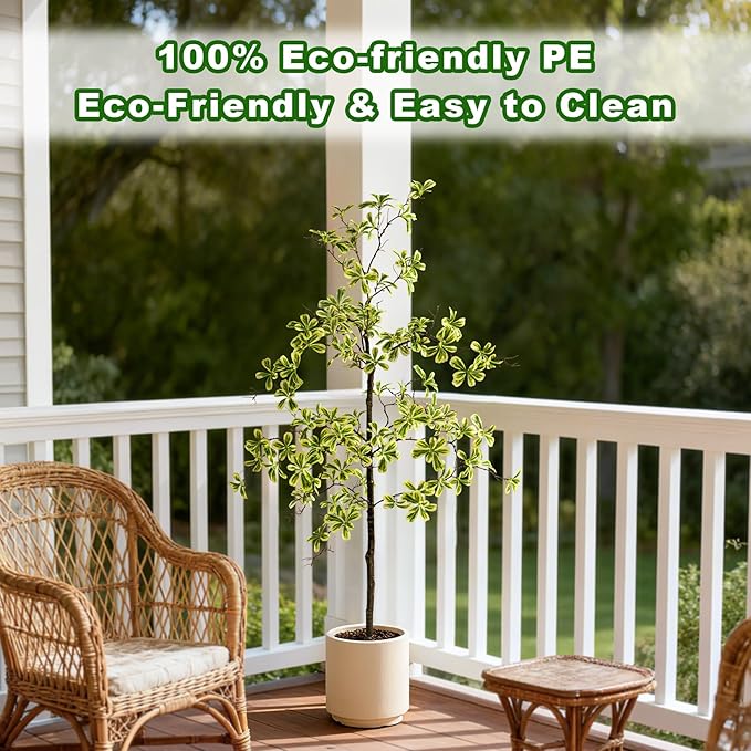 5FT Artificial Black Olive Tree Artificial Olive Plants, Tall Faux Olive Tree Faux Silk Plant Fake Plant Ultra-Realistic Silk Leaves & Natural Trunk Indoor Outdoor Use