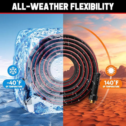 Short Garden Hose 10ft x 5/8", NON-EXPANDABLE Heavy Duty Premium Flexible Water Hose, No Kink, Leakproof, Lightweight Hybrid Hose with Male to Female Fittings for Household&Backyard