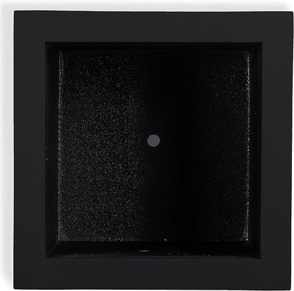 PolyStone Monterray Modern Outdoor/Indoor Square Planter, 23" L x 23" W x 19" H, Lightweight, Heavy Duty, Weather Resistant, Polymer Finish, Commercial Grade and Residential (Black)