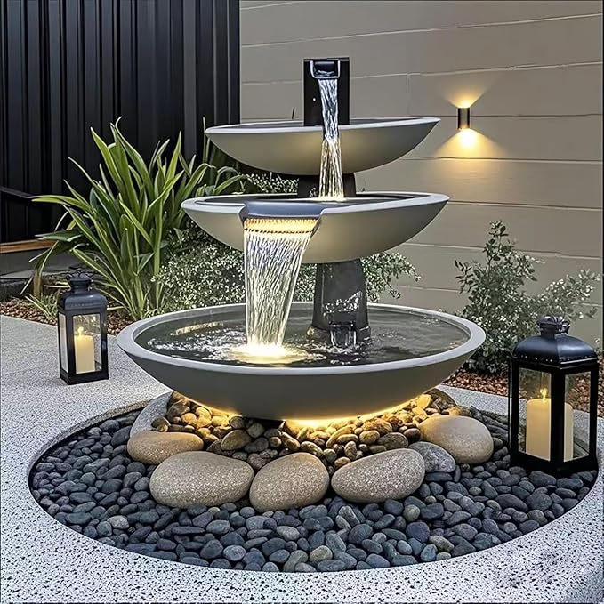 10 lbs Black River Rocks, 1-2 Inch Black Stones Pebbles for Plants, Landscaping, Garden, Aquarium, Backyard and Indoor Water Fountains