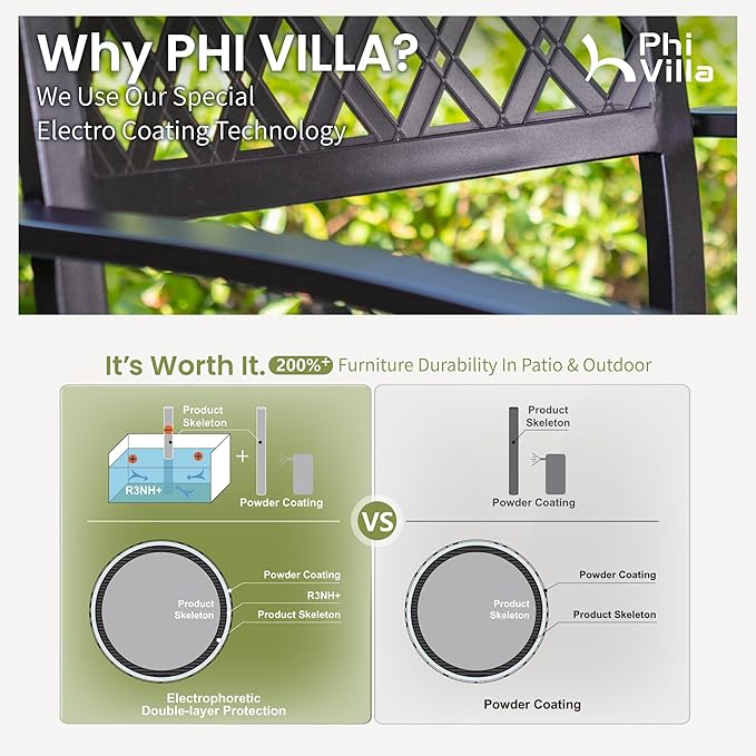 PHI VILLA 9 Pieces Outdoor Dining Set, Expandable Metal Table (64"-82") and 8 Swivel Dining Chairs – Perfect for Patio, Garden, Deck, Porch, and Yard, 9PCS Outdoor Dining Set Style 2