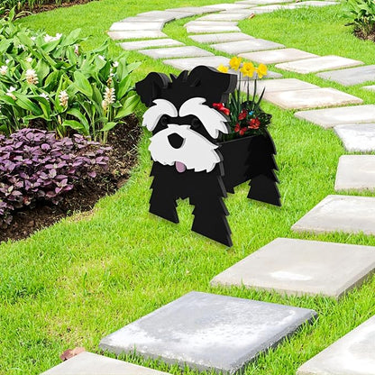 Black Schnauzers Dog Planter Plant Pots,Cute Large Dog Flower Planter,Gifts for Pet Lovers,Unique Animal Plant Pots,Office,Indoor Outdoor Garden Decor(9.84 * 10.24 * 15in)