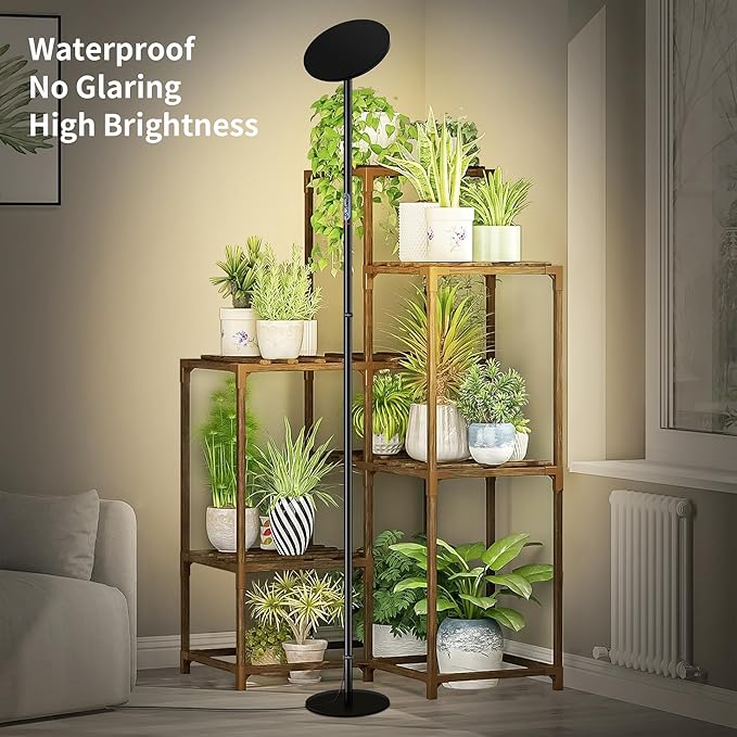 chiphy 69" Full Spectrum Grow Light for Indoor Plants, 4/8/12H Timer, 40W Tall Plant Lights, 10 Level Dimmable Brightness, Heights Adjustable, Remote Control, Ideal for Large Tall Plants