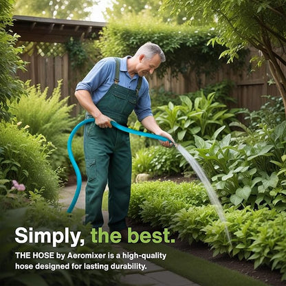Aeromixer THE HOSE - 3/4 Inch Garden Hose 75 Ft, Kinkless Commercial Garden Hoses, Heavy Duty Industrial Water Hoses for Outdoors, 650 PSI High-Pressure Watering Tool for Farming and Gardening