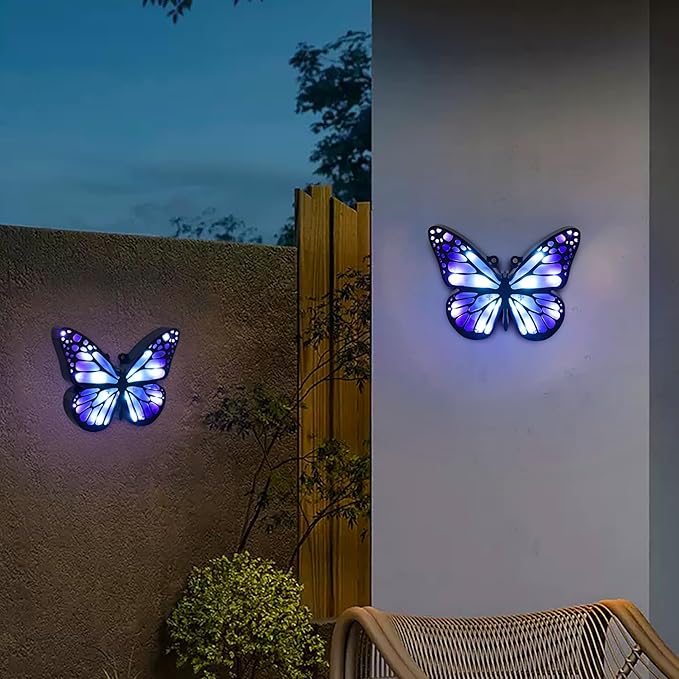 Ground Lights, Equipped with 4 Solar Lights for Outdoor Waterproofing, 14 LED Solar Landscape Lighting, Suitable for Gardens, courtyards, terraces, corridors, Lanes, and walkways (Blue)