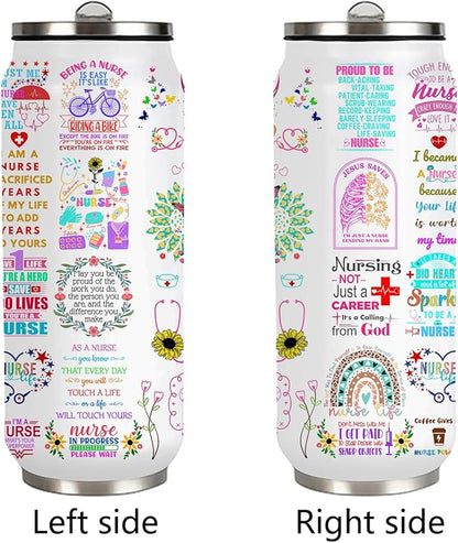Nurses Tumbler Coffee Travel Mug with Straw,Nursing Gift for Female Nurses, Nurse Appreciation Gift for Women Graduation Christmas Birthday Nurse Week 17 Oz
