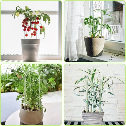 6 Pack U-Shape Acrylic Plant Trellis for Indoor Climbing Plants, 16 Inch Small Plant Trellis, Potted Plant Climber Support for Pothos, Vine Ivy, Houseplant