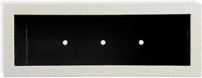 PolyStone Milan Block Long Box Planter – Tall Rectangular Planter for Indoor/Outdoor – Large, Lightweight, Durable, All-Weather Pot w/Drainage Holes – Modern Patio/Porch Décor for Plants, Flowers