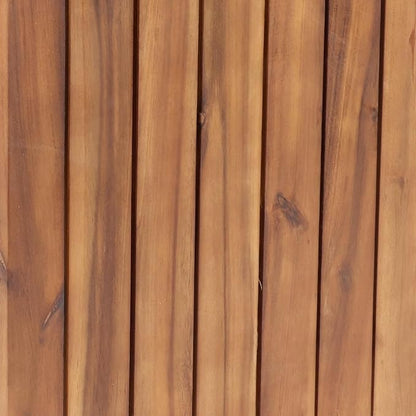 Sunnydaze Indoor/Outdoor Wooden Planter Boxes - 2 Acacia Wood Square Plant Pots with Plastic Liners - Light Brown Stain