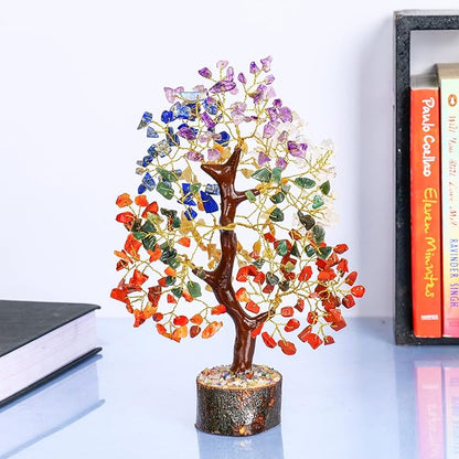FASHIONZAADI Crystal Tree, Friendship Gifts for Women, 7 Chakra Tree of Life, Womens Birthday Gifts, Home Decor, Feng Shui Housewarming Spiritual Decor Gemstones and Crystals,