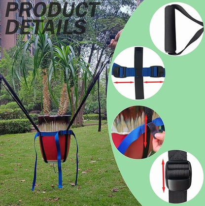 Potted Plant Mover,Essential Plant Lifting Straps for Garden Flower Pots,Planters,Trees, Rocks- Lifts Up to 250 Pounds,Easily Move Heavy Items Around Your Yard
