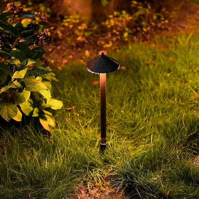 Malibu Low Voltage Pathway Lights, 10W Pro Style Halogen Landscape Lighting, 6Pack 2700K Warm White Path Light, 12V AC Bronze Outdoor Walkway Lights for Yard Garden 8308-9103