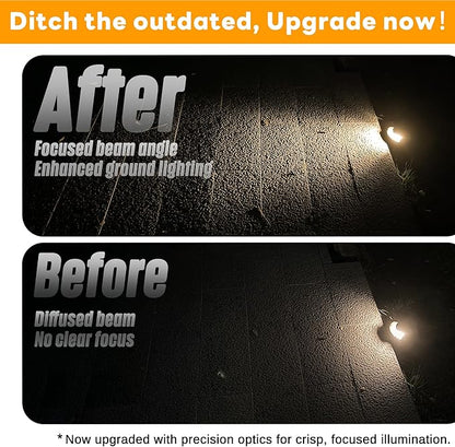 Gardenreet In Ground Well Light - Brass 12V Ip65 Waterproof Outdoor Landscape Lighting, Low Voltage LED In-Grade Turret Top Light, Antique Bronze for Walkway Patio Deck with 2700K Warm White MR16 Bulb