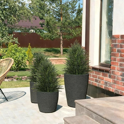 Mavis's Diary Artificial Topiary Ball Tree, Indoor Realistic Faux Boxwood Bush Potted Plants, Outdoor Fake Shrubs Cedar Evergreen Plants for Home Living Room Front Porch Decor (2, 3ft)