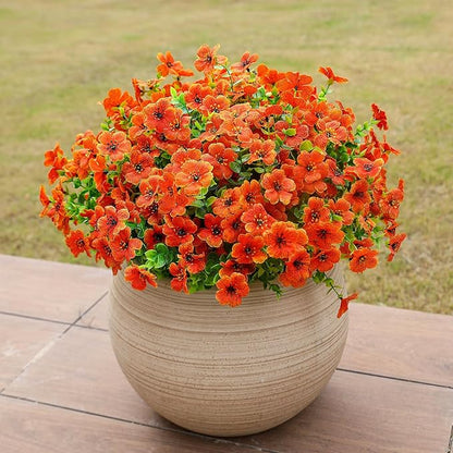 alyptus Artificial Mums for Outdoors – 12 Bundles UV Resistant Fall Flowers, Faux Outdoor Flowers & Fake Mums for Spring Summer Decor, Christmas Decorations