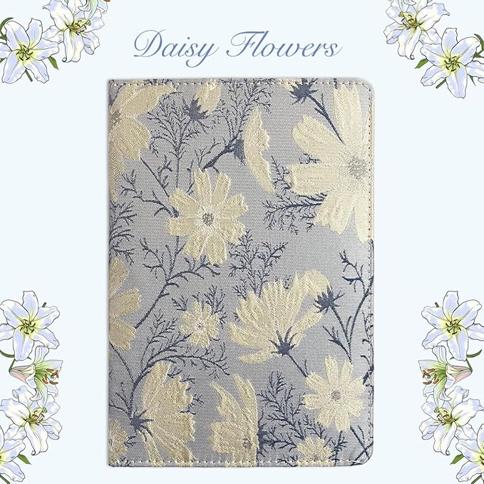 ipoul Flower Notebook, Hardcover, A5, 6x8, Lined Pages, Lay-flat, Beautiful Journal for Women, Daisy Gifts, Personal Notebook, Dream Journal, Self Care Journal
