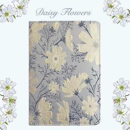ipoul Flower Notebook, Hardcover, A5, 6x8, Lined Pages, Lay-flat, Beautiful Journal for Women, Daisy Gifts, Personal Notebook, Dream Journal, Self Care Journal