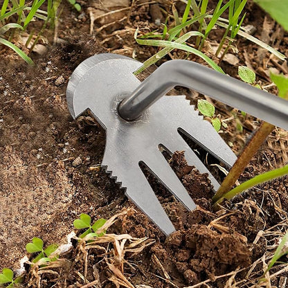 Weed Puller Tool - 2 Pieces Weeding Tool, Garden Tools, Premium Manganese Steel Forged Weed Puller, Hand Weeding Tool for Gardening with Handle 35cm