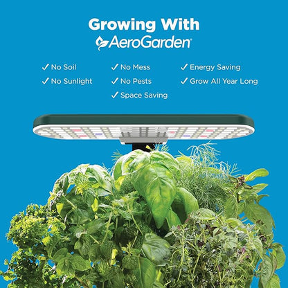 AeroGarden Harvest Lite in Green, Soil-Free Indoor Hydroponic Garden with LED Grow Light for Year-Round Gardening of up to 6 Herbs and Vegetables