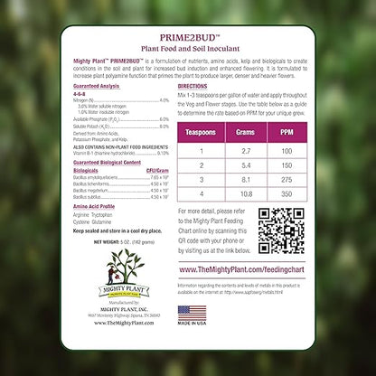 Flowering Bloom Booster Plant Enhancer – Arginine-Powered Growth Formula for Explosive Bloom & Fruit Set | Prime2Bud Ideal for Garden Flowers & Fruit-Bearing Vegetables (1, Pounds)