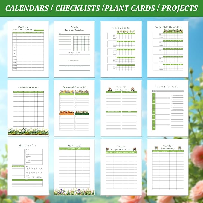 Garden Planner – Garden Journal Planner and Log Book with Monthly & Weekly Checklists, Gardening Journal for Plant Care, Budget, and Harvest Tracking