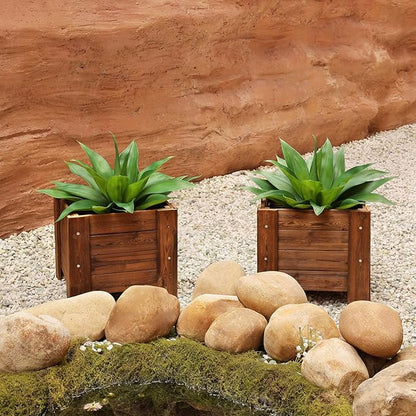 Artificial Plants Outdoor,UV-Resistant Fake Agave Succulent Plant 23 Inch Medium Size Faux Succulents Stems for Indoor Realistic & Natural Home Decor Plants for Office Housewarming