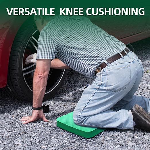 Ohuhu Premium Thick Kneeling Pad, 2-Pack Large Comfortable Gardening Knee Mat with 2 Different Surfaces, Extra Thick Knee Cushion Kneeler for Gardening, Work, Baby Bath, Exercise Christmas Gifts