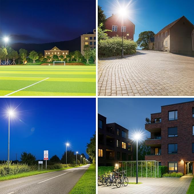 400W Led Stadium Flood Light Outdoor 60000Lm 2500W Equivalent Super Bright Commercial Area Lighting 100-277V 5000K Daylight IP66 Waterproof Arena Lights for Sport Fields and Courts