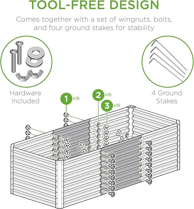 Best Choice Products 4x2x2ft Outdoor Metal Raised Garden Bed, Deep Root Planter Box for Vegetables, Flowers, Herbs w/ 119 Gallon Capacity - Taupe