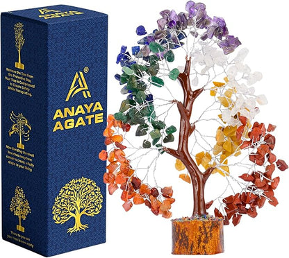 7 Chakra Crystal Tree Birthday Gifts for Women Healing Crystal Tree of Life Sister Birthday Gifts Room & Home Decor Gift for Mom Her Positive Energy New House Warming Gift Women Unique