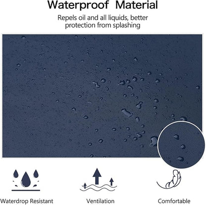 Homsolver Waterproof Rubber Vinyl Apron for Unisex Adult, Adjustable, Lightweight, Chemical Resistant Extra Long Work Apron