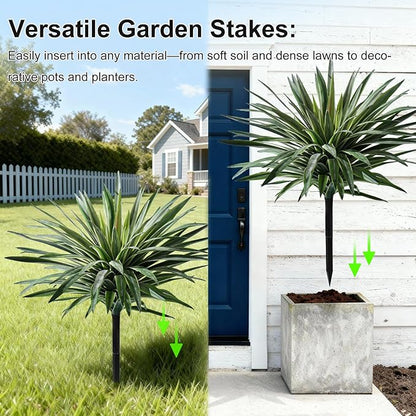 Artificial Agave Plant Fake Agave Planters for Indoor Outdoor Faux Agave Plants Real Touch Realistic Greenery for Home Living Room Office Bathroom Garden Front Porch Patio Decor (21inch-2 Pcs White)