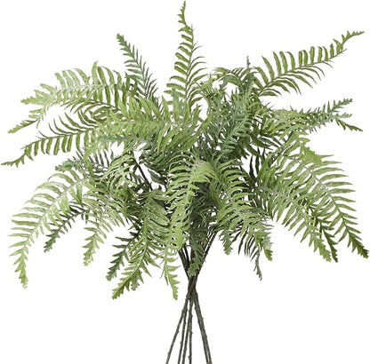 Briful 30" Artificial Boston Fern Plants Bushes Fake Shrubs Bush Greenery Plants Faux Fern Plant Large for Outdoors UV Resistant Garden Plants or Home Office Desk Indoor Decor 6pcs