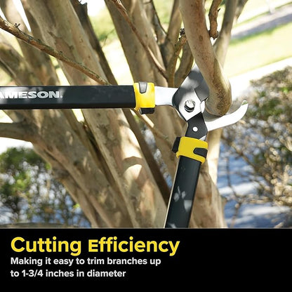 Jameson Heavy-Duty 29″ Bypass Lopper | 1-3/4″ Cutting Capacity | Non-Stick Blade | Aluminum Frame | Ergonomic Grips | Gardening & Landscaping Tool