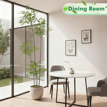 Giegxin 6ft Faux Bamboo Tree Indoor Artificial Nandina Tree Realistic Large Fake Plants Potted Planter Tall Foliage Floor Plant for Home Office Corner Room Decor Greenery Housewarming Gift(Green)