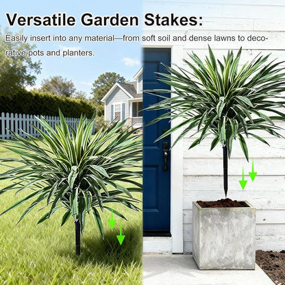 Artificial Agave Plant Fake Agave Planters for Indoor Outdoor Faux Agave Plants Real Touch Realistic Greenery for Home Living Room Office Bathroom Garden Front Porch Patio Decor (27inch-2 Pcs White)