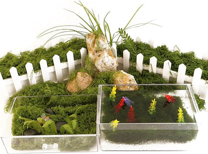 Green Moss Crafts, Artificial Grass Forest Potted Plants, DIY Craft Decoration for Wedding Christmas Party Decoration, Garden Flower Pots Home Decoration Indoor Planting (5.29 Ounces)
