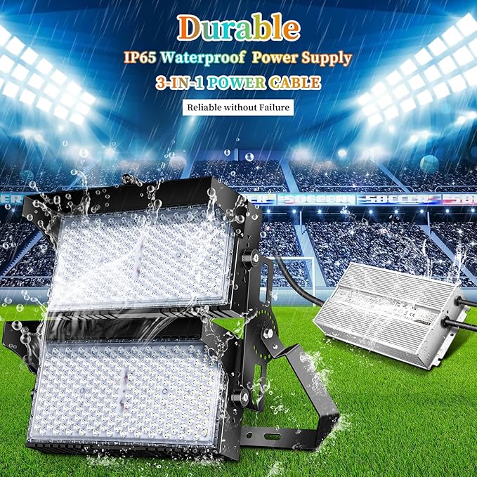 Juyace 117000lm Led Stadium Light Outdoor 900W Flood Lighting Super Bright Commercial Area IP65 Waterproof Arena for Sport Fields and Courts