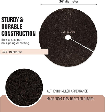 Rubberific 36" Rubber Mulch Tree Ring (Brown)