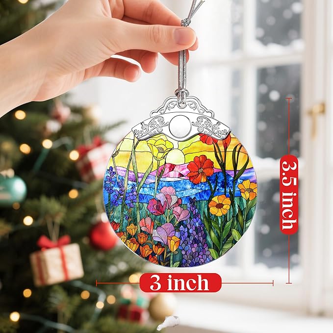 Wildflowers Christmas Ornaments: Christmas Tree Ornaments, Holiday Decor for Flower Lover, Stocking Stuffers, Gift Ideas, Housewarming Gift, Xmas Gifts & Gifts for Women