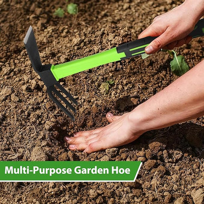 15 inch Garden Hoe and Cultivator Hand Rake Durable and Comfortable Handle Garden Tool