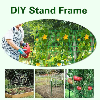 Plant Stakes 6ft, Steel Garden Stakes 6 Feet 25 Pack, Sturdy Plant Support for Climbing Plants, Tomatoes, Beans, Cucumbers, Peppers, Flowers, Potted, Strengthen and Stem to Grow Better