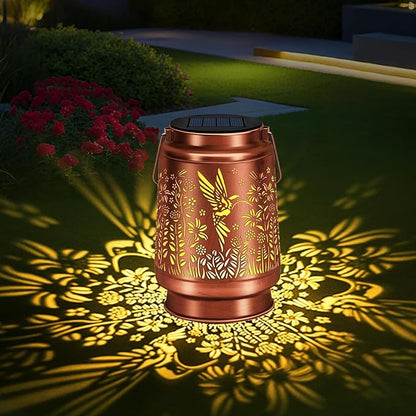 Solar Lantern Outdoor Lamp Waterproof Decorations Garden Decor, Christmas Birthday Gifts for Women, Mom, Grandma Decorative Garden, Yard, Patio, Lawn, Balcony Porch - Hummingbird B