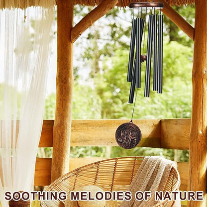 Wind Chimes for Outside, Vintage Deer Deep Tone Wind Chime Outdoor Clearance, Patio Porch Balcony Decoration, Garden Hanging Decor Gifts for Women Mom Grandma (34" Deer)