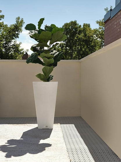 Veradek V-Resin Indoor/Outdoor Taper Planter (26 inch, White)