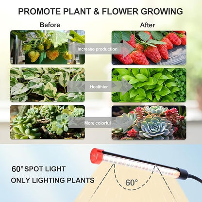 FECiDA Gamechanger! 45W 5Head Tripod Stand Tall Plant Light, 2025 Grow Lights for Indoor Plants with Stand for Bonsai Tree, Big Plants, Full Spectrum Growing Lamp 4,8,12 Hr Timer