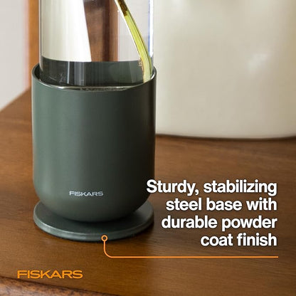 Fiskars Plant Propagator, 1 Piece – Single Decorative Glass Propagation Vase with Metal Base for Rooting Plant Cuttings and Hydroponic Display