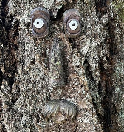 Gnome Open The Door Garden Decor Resin Tree Faces Decor Outdoor Fairy Garden Patio Lawn Porch (Tree face C)